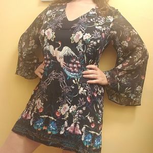 Alice + Olivia Zoa Mythical Garden Kaftan Dress S